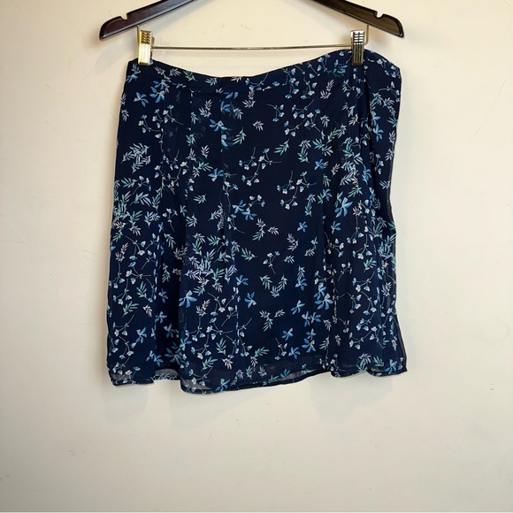 Banana Republic Factory Dresses & Skirts - Banana Republic Factory Women's Size 14 Blue Floral Mini Skirt Lined Zipper Y2K